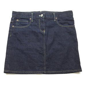 J.Crew Jeans Skirt Dark Wash Blue Denim Short